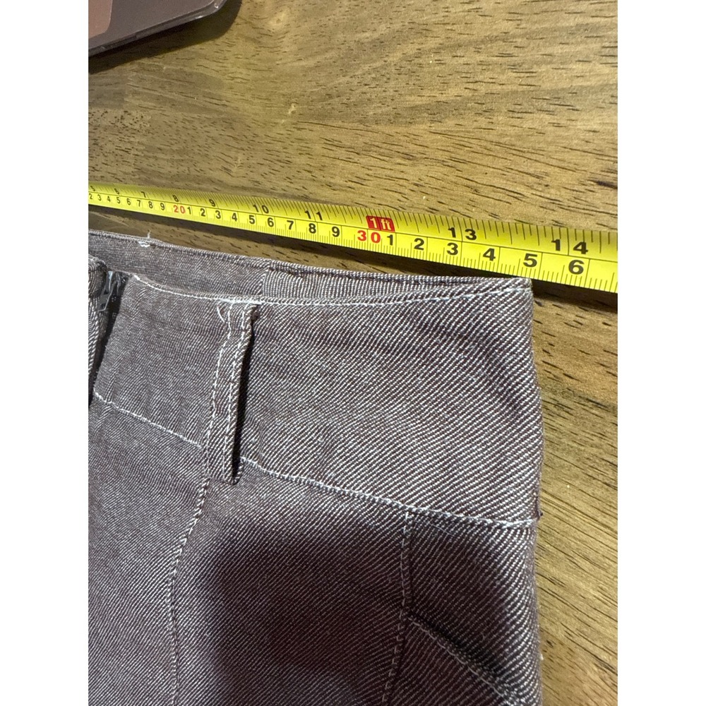 Vintage Promod Brown High Waist Trousers Crop Flare Pants Size 0? - Picture 3 of 8
